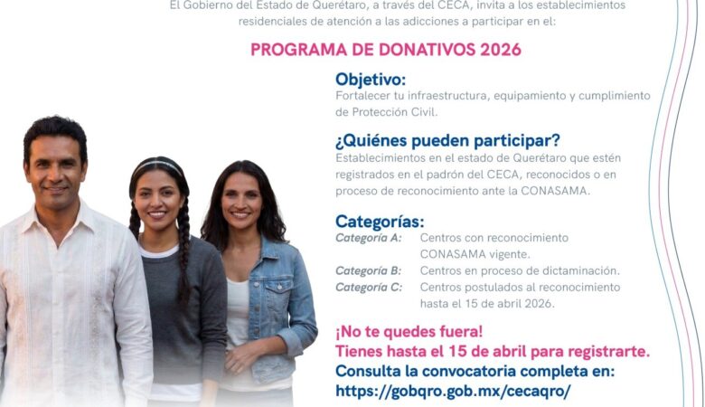 Avanza Querétaro en atención de adicciones con fortalecimiento a centros especializados