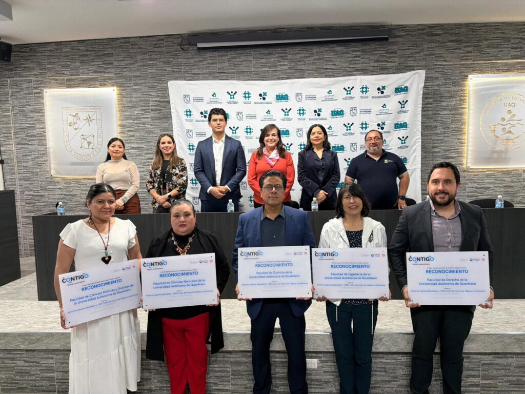 Reconoce CECA a campus y facultades de la UAQ como espacios libres de humo y emisiones