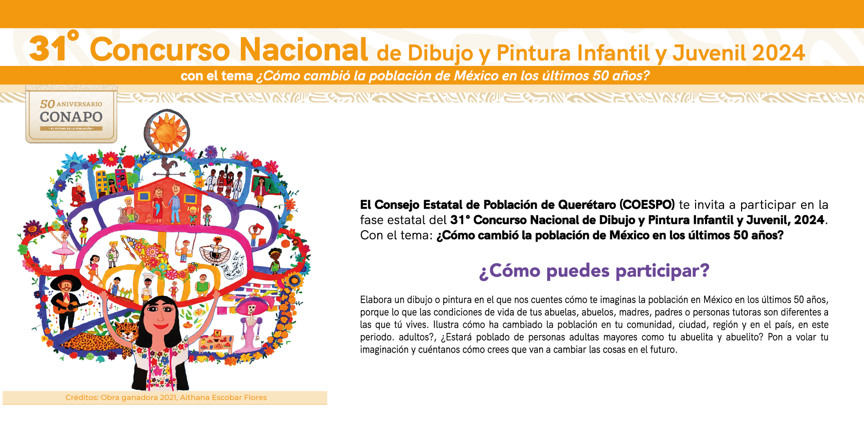 Concurso De Dibujo Y Pintura 2024 Coespo Querétaro