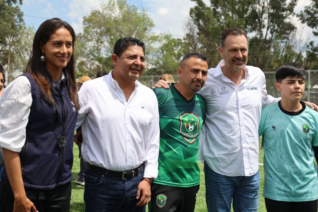 Entrega Mauricio Kuri rehabilitación de infraestructura deportiva en Cadereyta